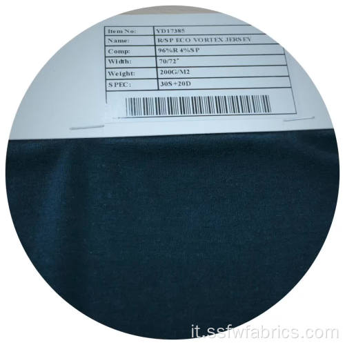 Tessuto in rayon di lenzing spandex in jersey di vortice eco personalizzato